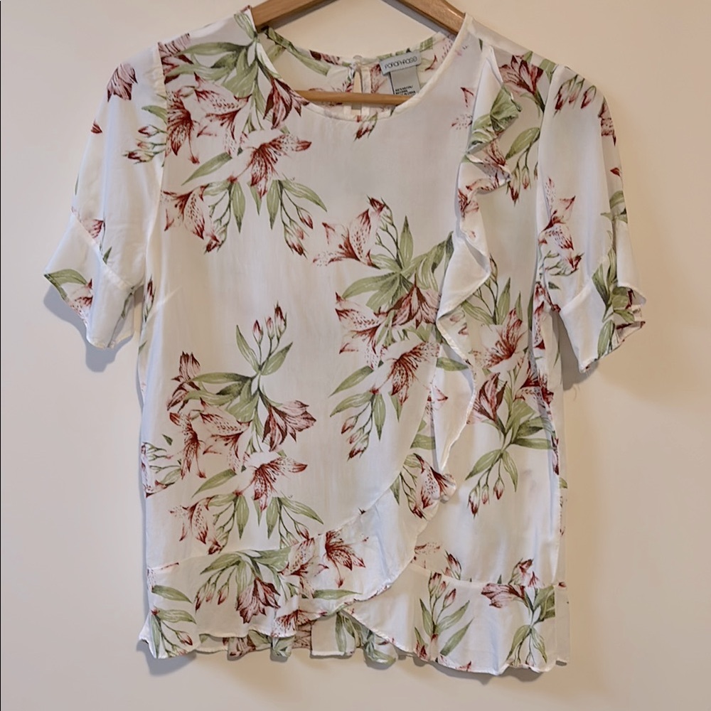 Paraphrase Floral Ruffled Blouse